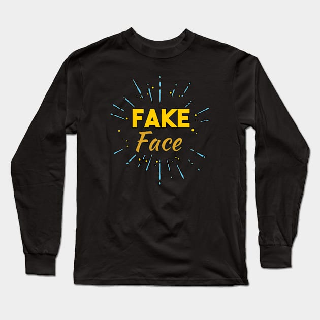 Fake face Long Sleeve T-Shirt by FIFTY CLOTH